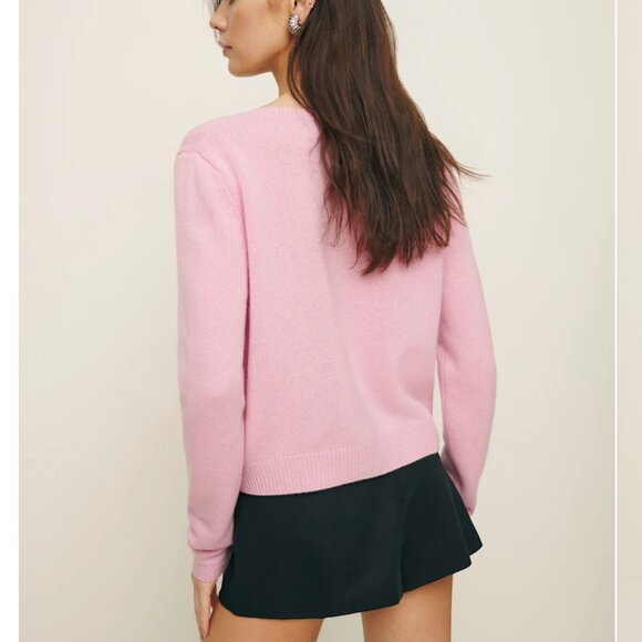 Reformation Clara Cashmere Crew Cardigan NWOT - Picture 4 of 8